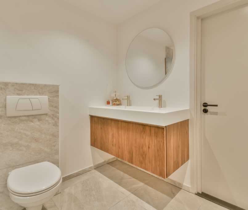 modern toilet and interior