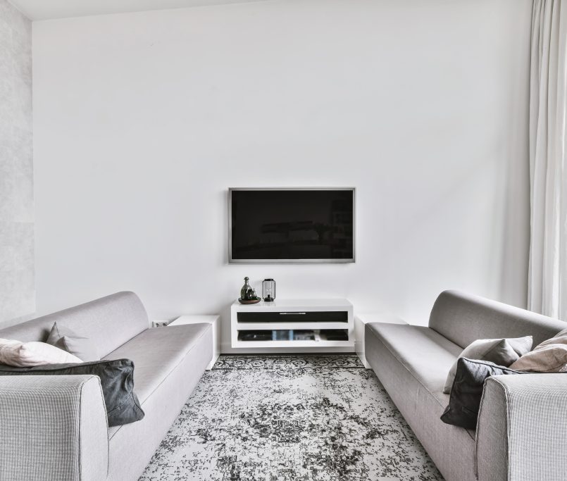 Elegant and spacious living room with beautiful furniture